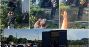 Haos în Constanța: un TIR a lovit în lanț mai multe mașini și un autobuz, apoi a fost oprit de polițiști