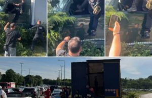 Haos în Constanța: un TIR a lovit în lanț mai multe mașini și un autobuz, apoi a fost oprit de polițiști