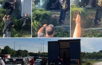 Haos în Constanța: un TIR a lovit în lanț mai multe mașini și un autobuz, apoi a fost oprit de polițiști