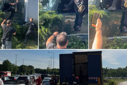 Haos în Constanța: un TIR a lovit în lanț mai multe mașini și un autobuz, apoi a fost oprit de polițiști