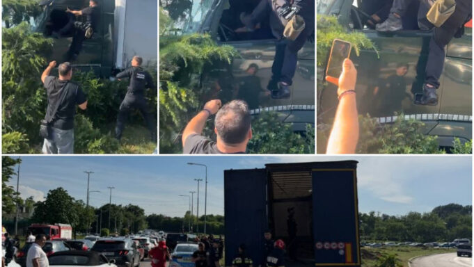 Haos în Constanța: un TIR a lovit în lanț mai multe mașini și un autobuz, apoi a fost oprit de polițiști